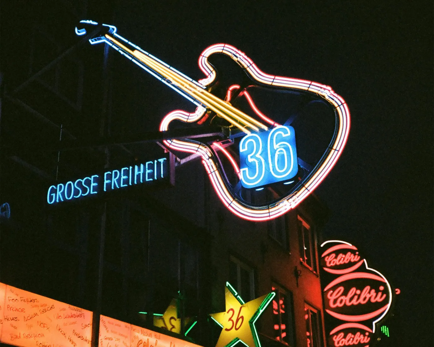 Leuchtschrift der Großen Freiheit 36 in Hamburg