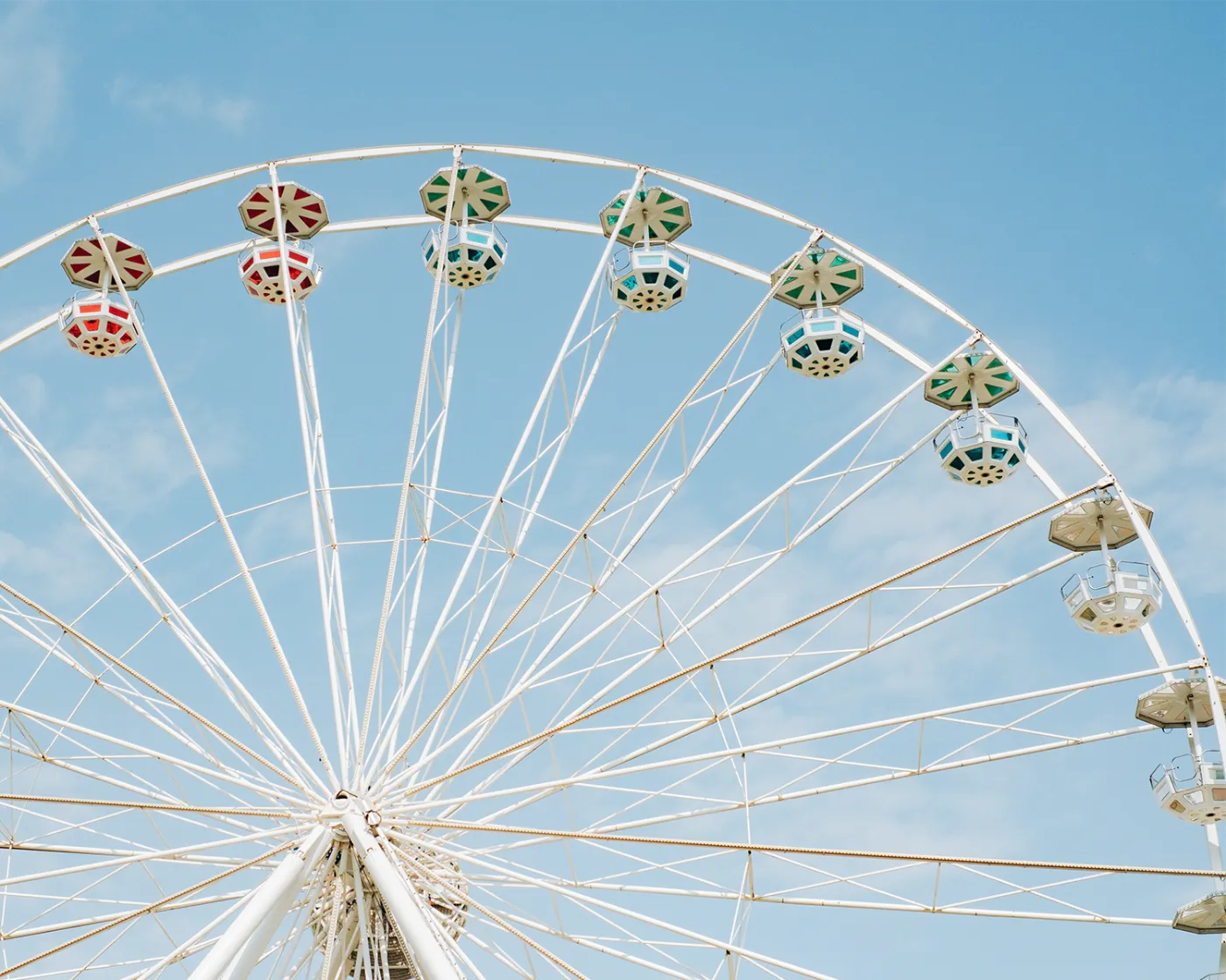 Riesenrad vor blauem Himmel